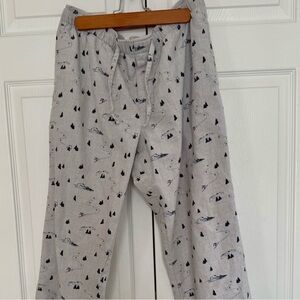 Men’s Banana Republic Gray ski Patterned pyjama lounging pants